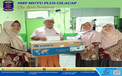 Serah Terima Donasi AC Untuk Masjid Muhammadiyah 2 telah terlaksana melalui Kantor Layanan LAZISMU SMP MUTU PLUS